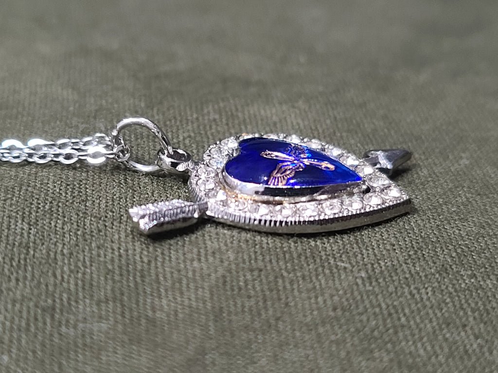 Air Corps Rhinestone Heart Necklace — image 5