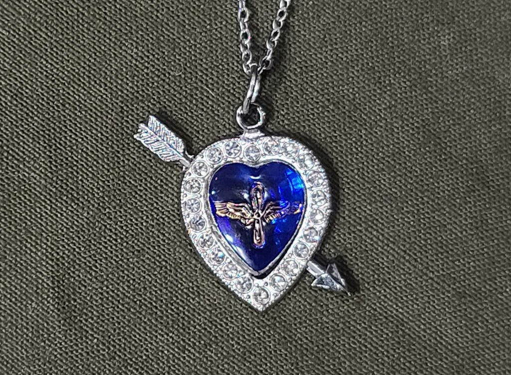 Air Corps Rhinestone Heart Necklace — image 6