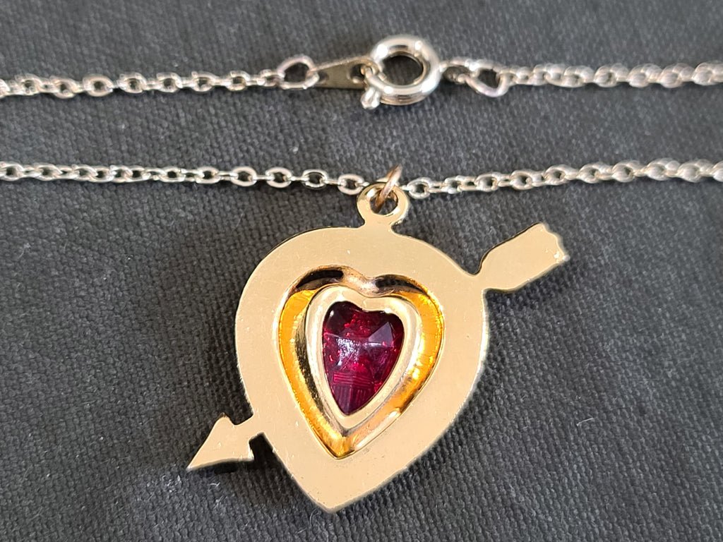 Army Rhinestone Heart Necklace — image 2