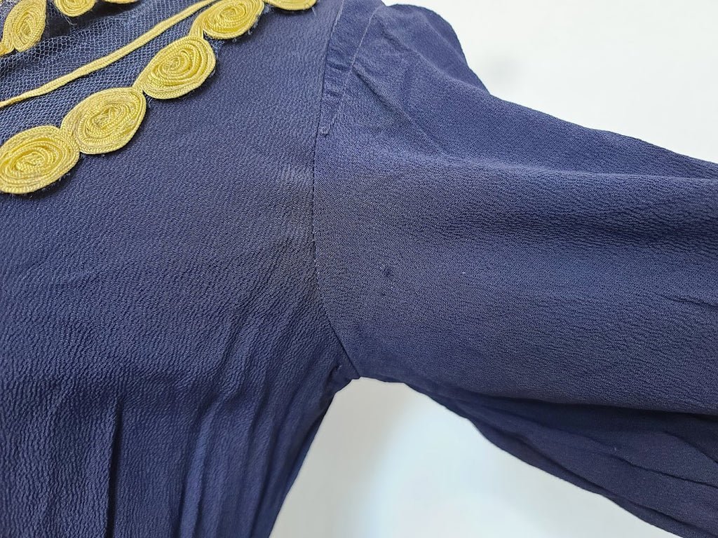 Blue Rayon Dress with Netting (as-is)(B-34' W-26.5' H-31') — image 13