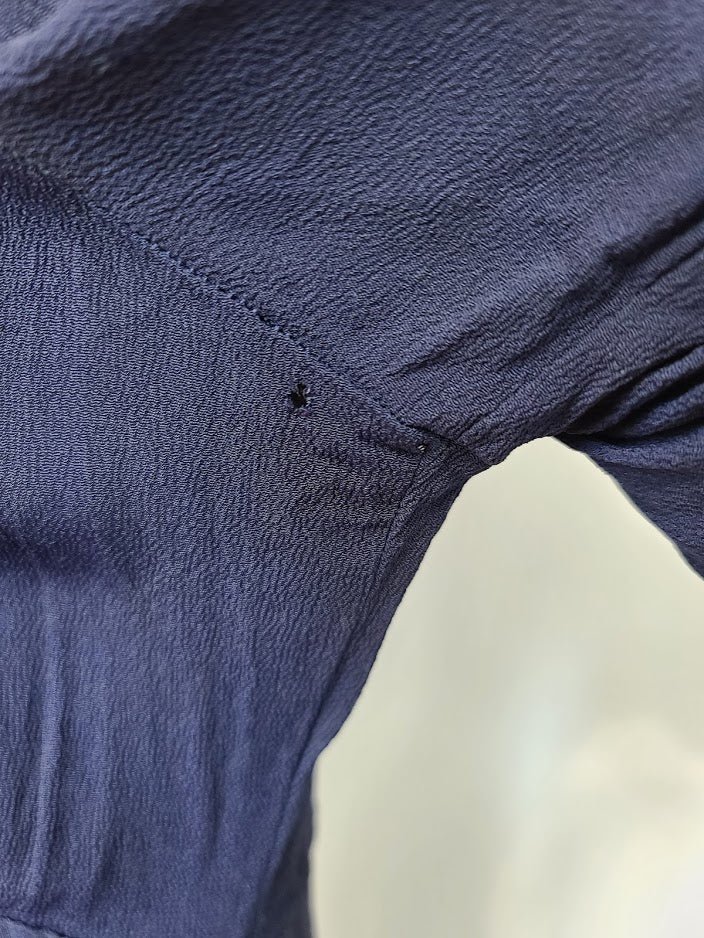 Blue Rayon Dress with Netting (as-is)(B-34' W-26.5' H-31') — image 14