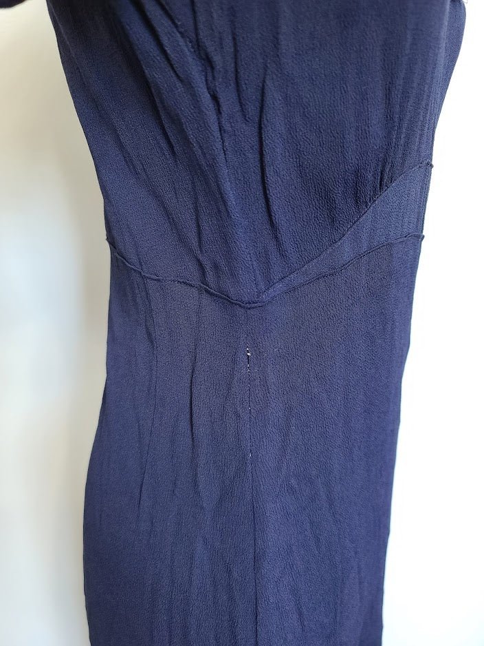 Blue Rayon Dress with Netting (as-is)(B-34' W-26.5' H-31') — image 19