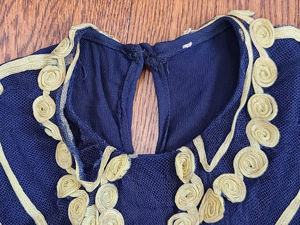 Blue Rayon Dress with Netting (as-is)(B-34' W-26.5' H-31') — image 21