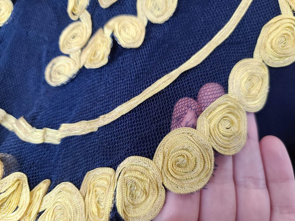 Blue Rayon Dress with Netting (as-is)(B-34' W-26.5' H-31') — image 9