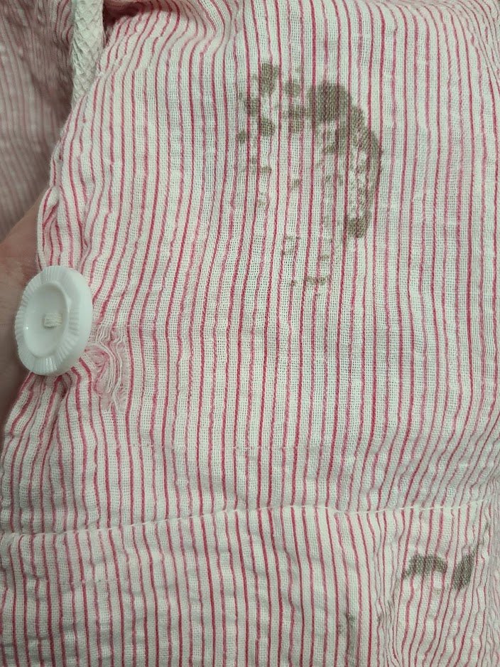 Pink and White Striped Dress (as-is)(B-37' W-27.5' H-37') — image 14