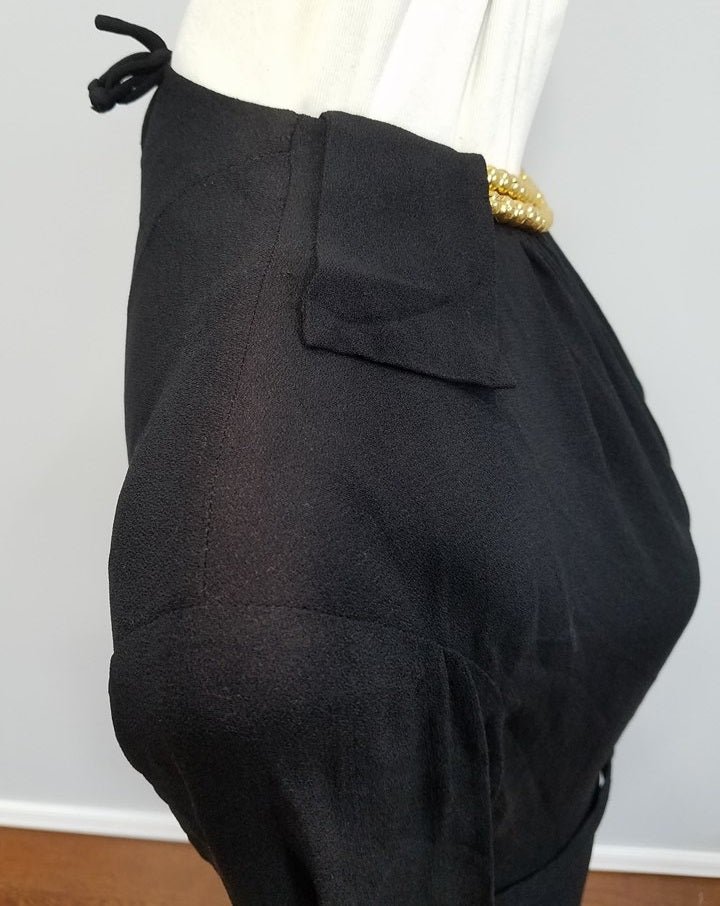 Black Rayon Dress with Attached Gold Bead Necklace(B-38' W-30' H-38') — image 12