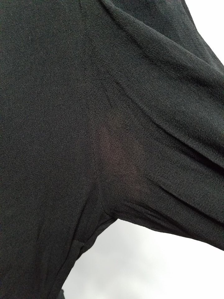 Black Rayon Dress with Attached Gold Bead Necklace(B-38' W-30' H-38') — image 15