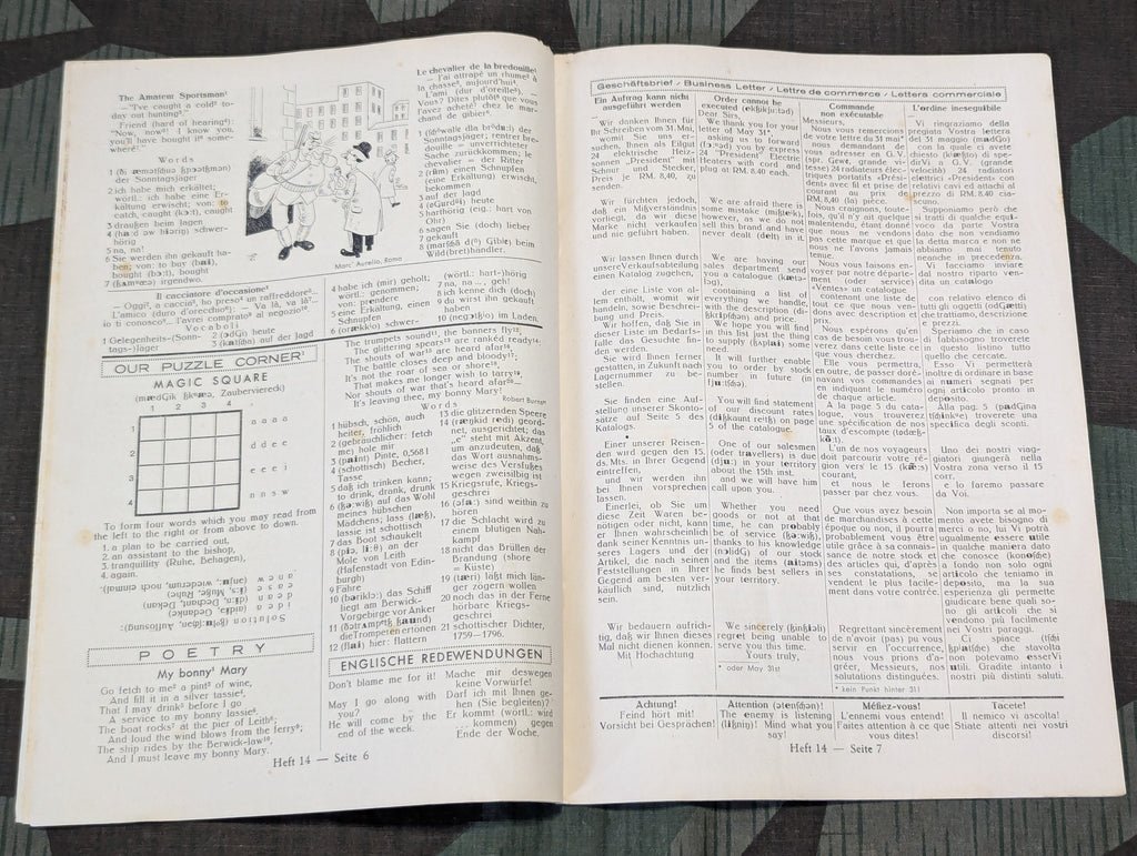 Paustians Lustige Sprachzeitschrift Funny Language Magazine Heft 14 15.5.1941 — image 4