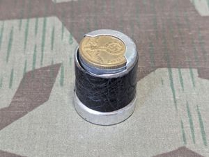 Spring Loaded Reichsmark Coin Holder with 3 Coins