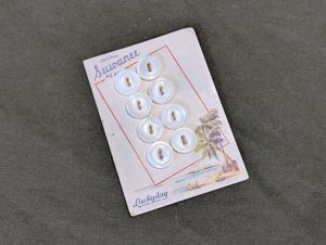 Pearl Buttons on Card