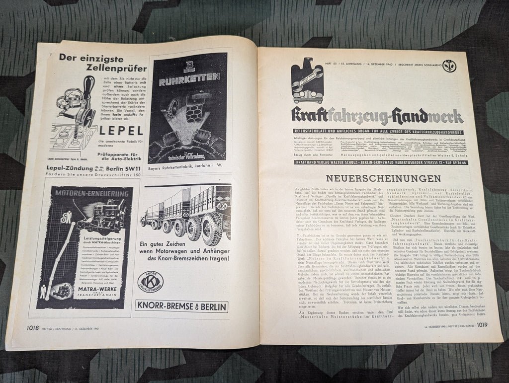 Kraftfahrzeug Handwerk Heft 50 - 14. Dezember 1940 Krafthand — image 4