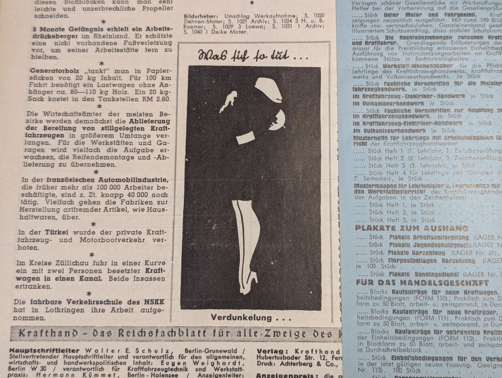 Kraftfahrzeug Handwerk Heft 50 - 14. Dezember 1940 Krafthand — image 9