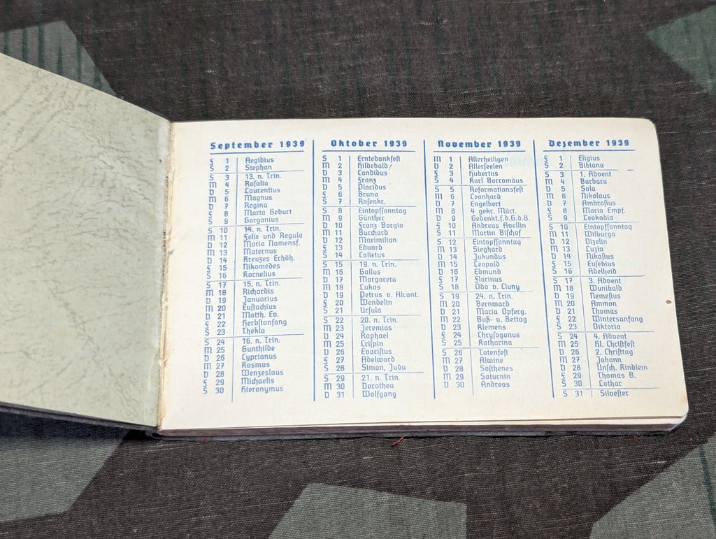 1939 Sparkasse Wunsiedel Pocket Calendar — image 13