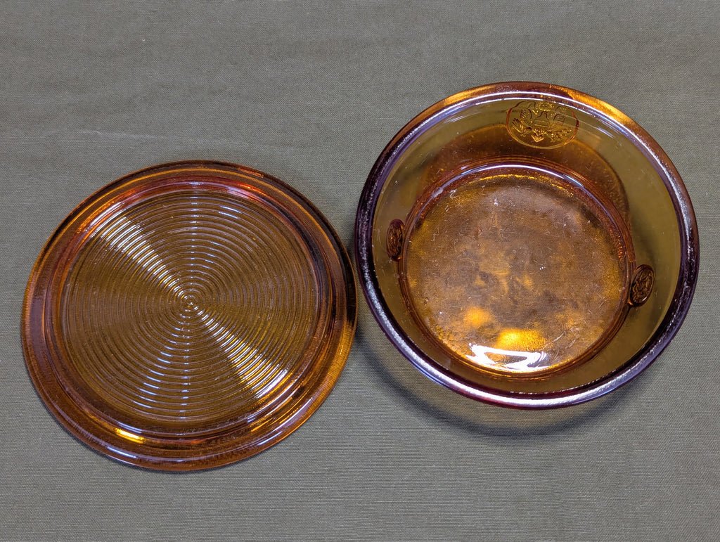 Glass Army Hat Candy Dish with Lid — image 4
