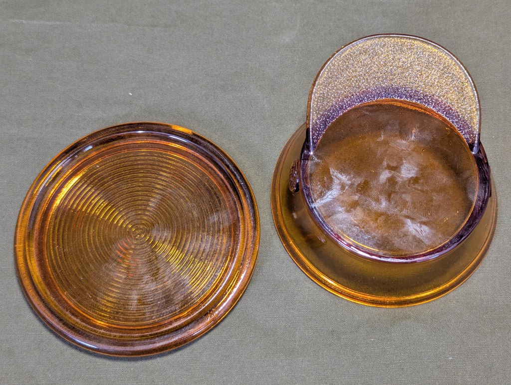 Glass Army Hat Candy Dish with Lid — image 5