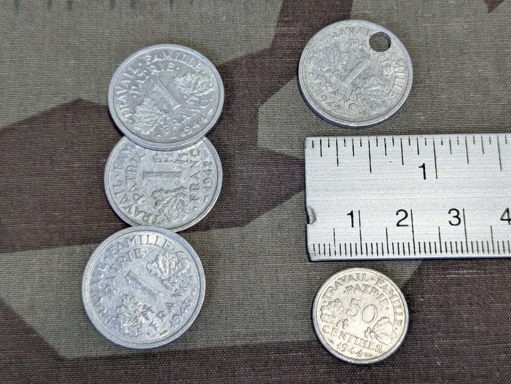 Lot of French Francs (5 Coins) — image 2