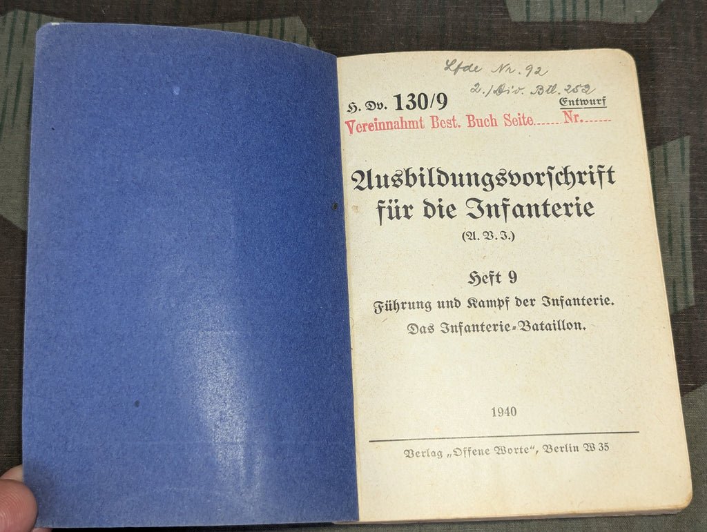 Ausbildungsvorschrift für die Infanterie 1940 Book H. Dv. 103/9 Heft 9 — image 4