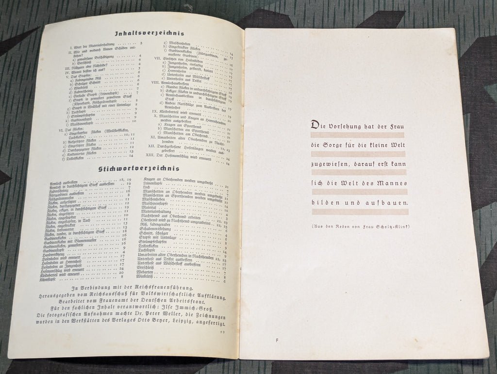 Mending Repair Tips Book Deutschen Frauenwerk — image 3