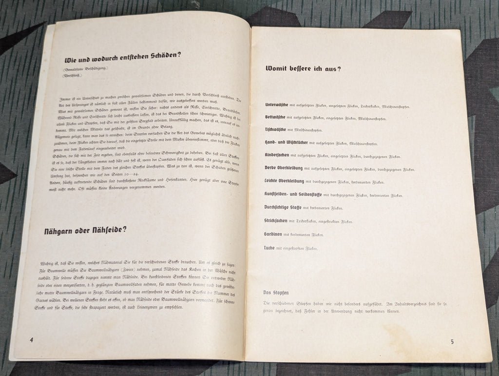 Mending Repair Tips Book Deutschen Frauenwerk — image 4