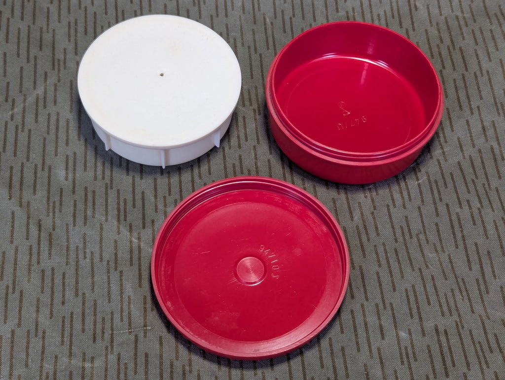 East German Red Butter Dish — image 3