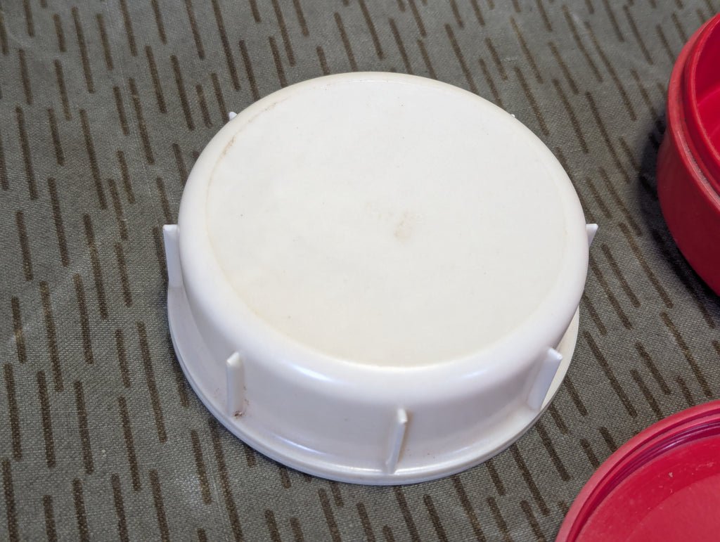 East German Red Butter Dish — image 4