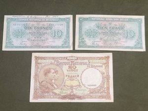 GI Souvenir Belgian Francs Notes 'Memories of Belgium Dec. 1944'