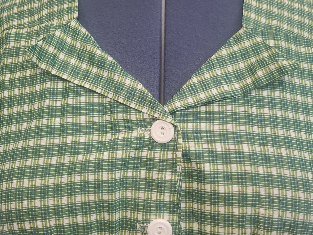 Green Plaid Print Dress(B-43' W-38' H-45') — image 6