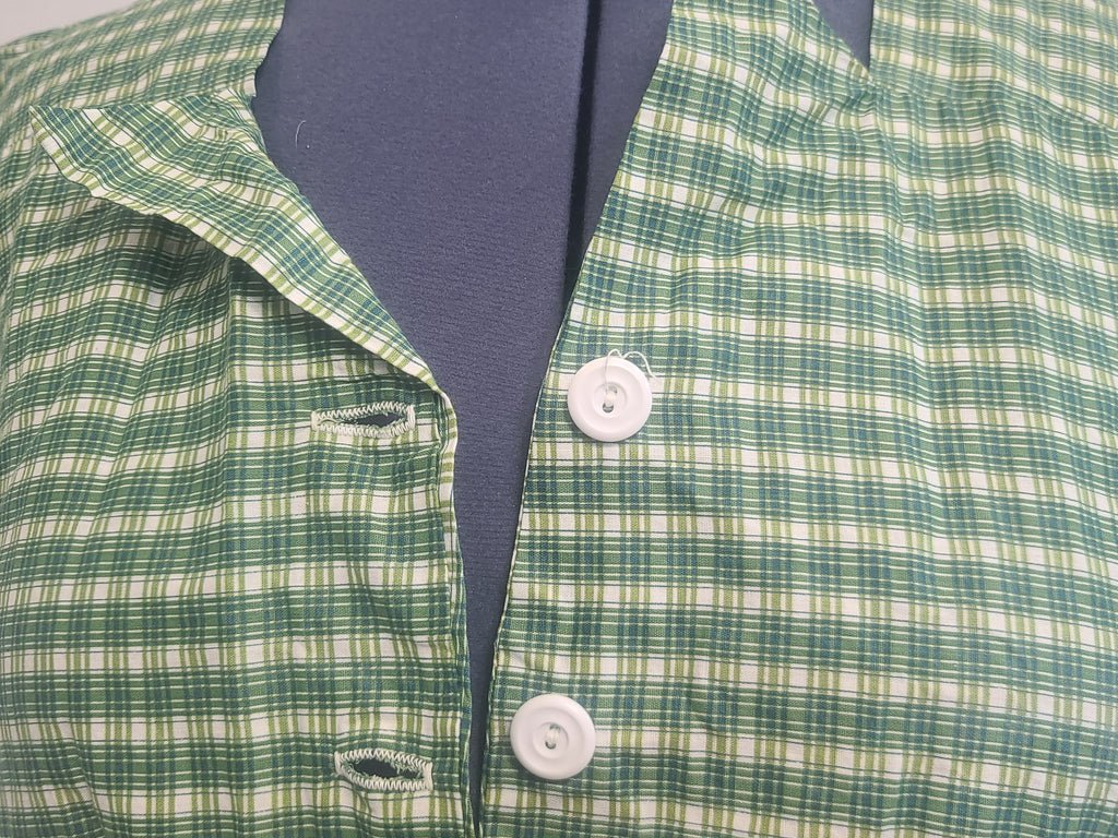 Green Plaid Print Dress(B-43' W-38' H-45') — image 8