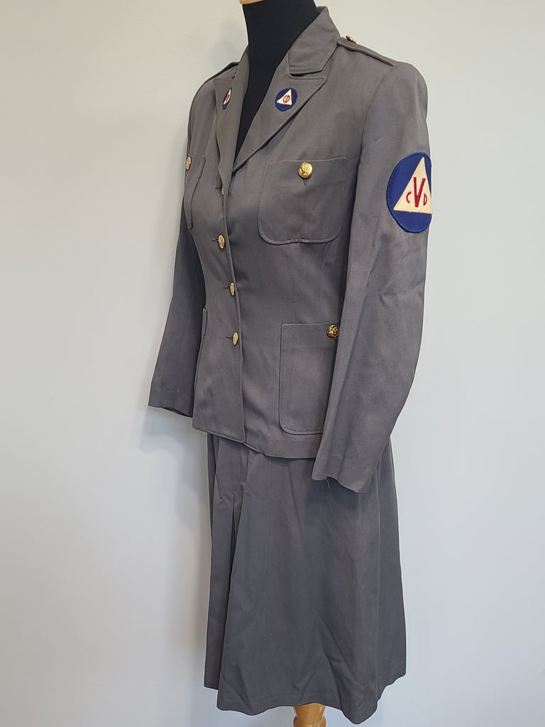 Women's Civil Defense Uniform Jacket & Skirt(B-36' W-26' H-35') — image 2