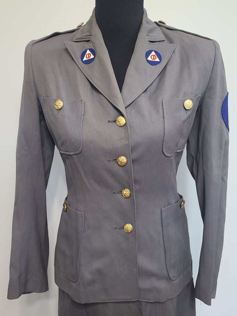 Women's Civil Defense Uniform Jacket & Skirt(B-36' W-26' H-35') — image 5