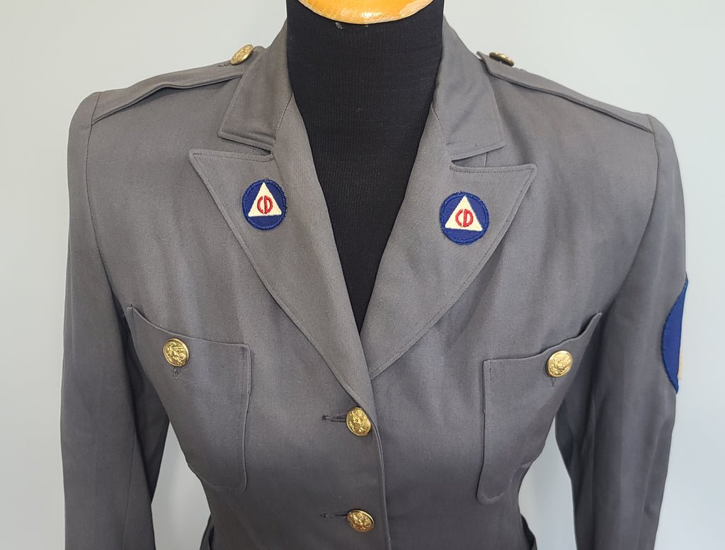 Women's Civil Defense Uniform Jacket & Skirt(B-36' W-26' H-35') — image 6