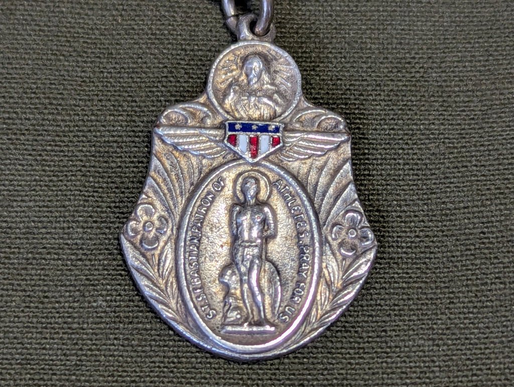 St Sebastian Patron of Soldiers Sweetheart Brooch Sterling — image 4