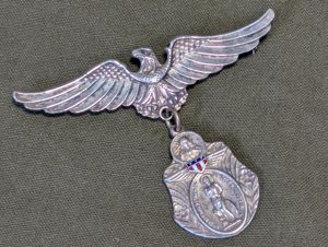 St Sebastian Patron of Soldiers Sweetheart Brooch Sterling