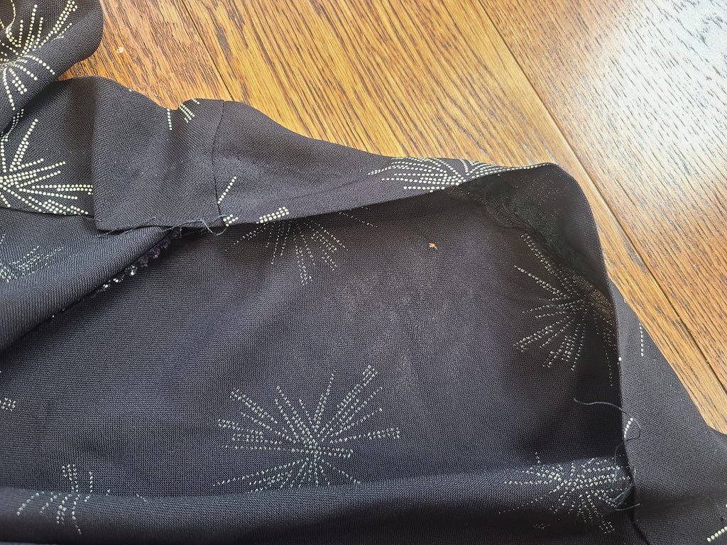 Plus Size Black Rayon Firework Print Dress(B-57' W-49' H-62') — image 22