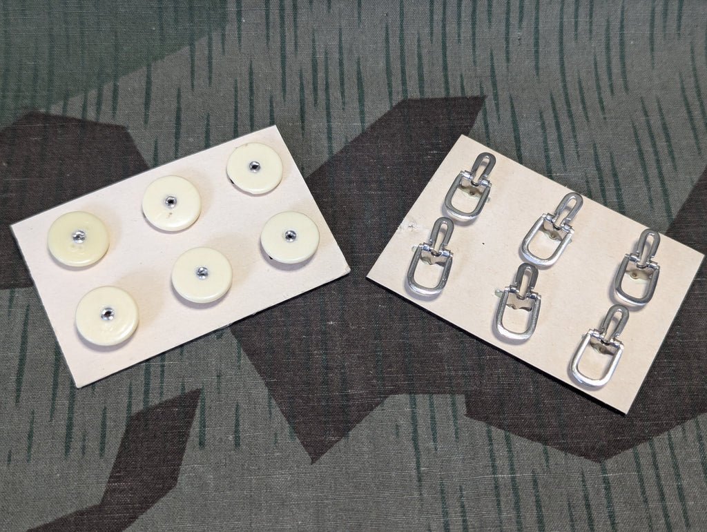 Men's Shirt or Uniform Collar Studs on Card (Lot of 6) — image 2