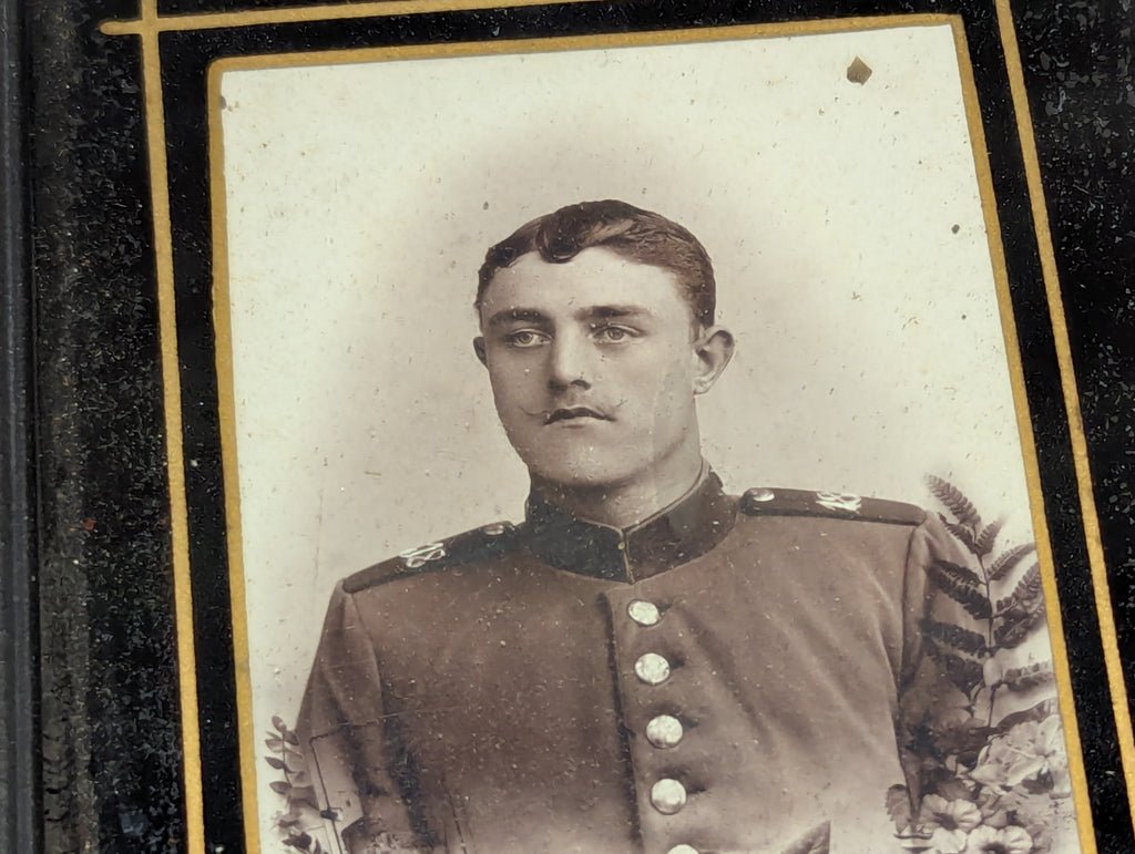 Pre WWI Framed Soldier Photo — image 4