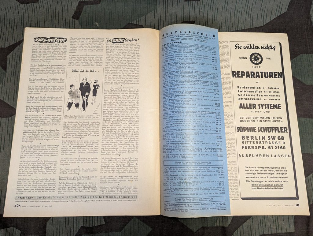 Kraftfahrzeug Handwerk Heft 22 - 31 May 1941 Krafthand NSKK — image 10