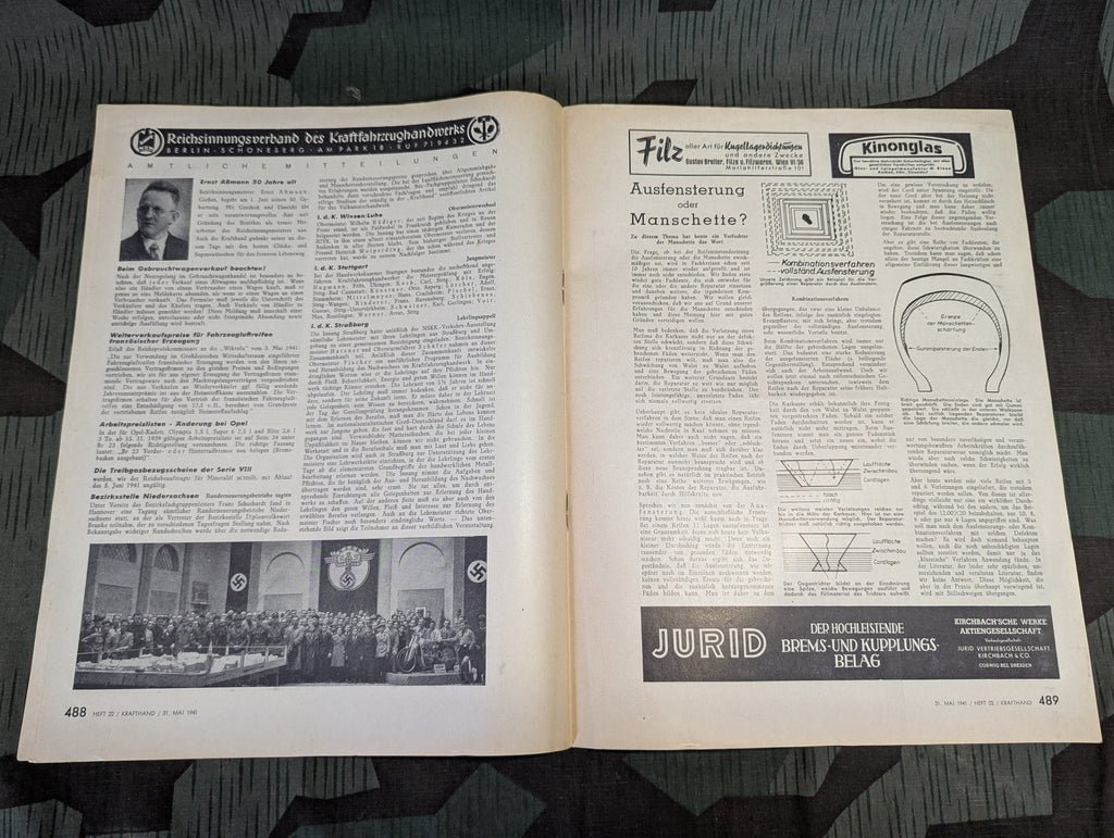Kraftfahrzeug Handwerk Heft 22 - 31 May 1941 Krafthand NSKK — image 8