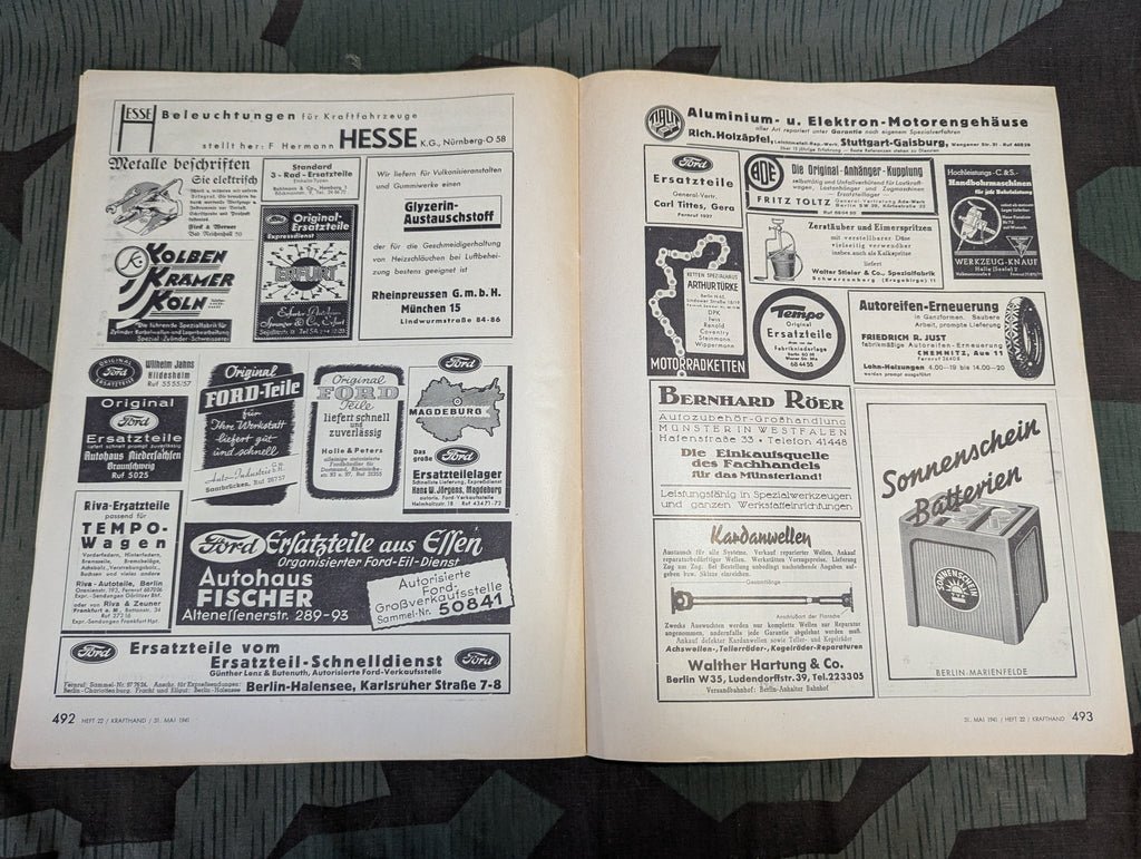 Kraftfahrzeug Handwerk Heft 22 - 31 May 1941 Krafthand NSKK — image 9