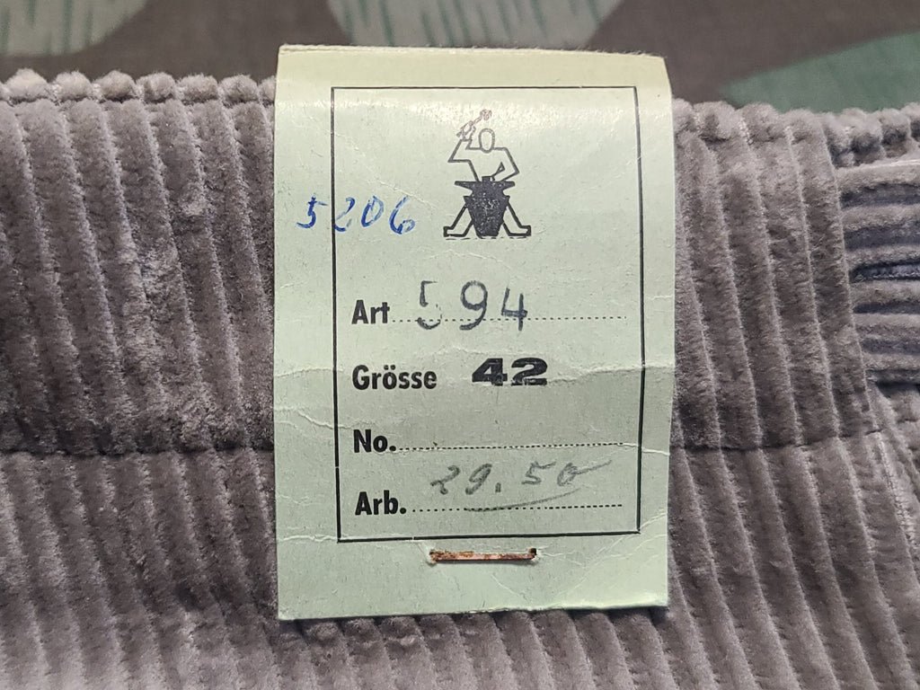 German Gray Corduroy Plus Four Trousers (Small) — image 13