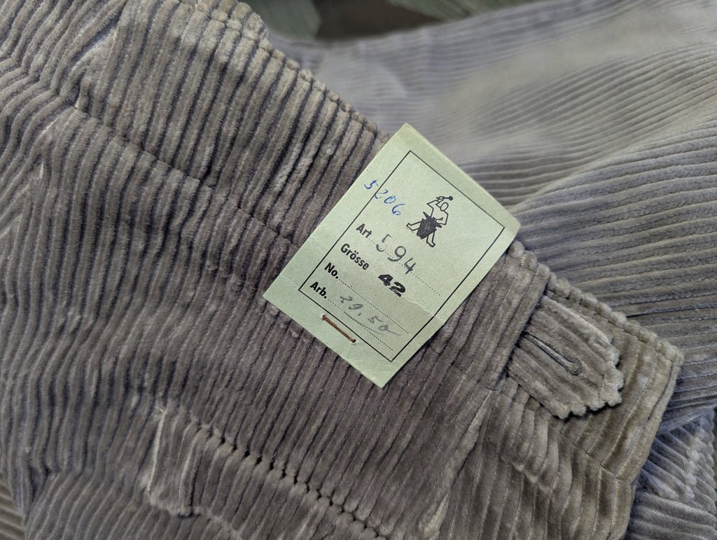 German Gray Corduroy Plus Four Trousers (Small) — image 4