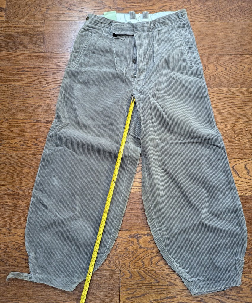 German Gray Corduroy Plus Four Trousers (Small) — image 7