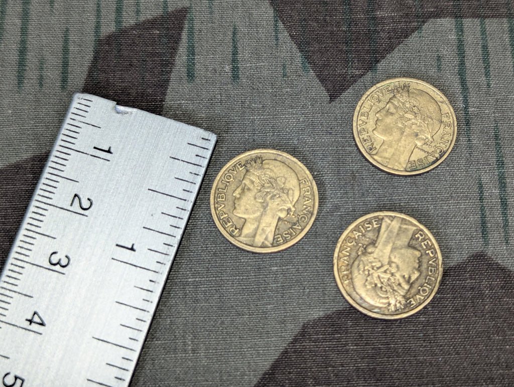 French Small Change Lot of 3 Coins — image 2