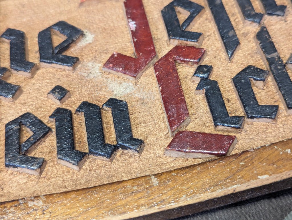 Suche Jesum und Sein Licht! Third Reich Wood Wall Decoration — image 3