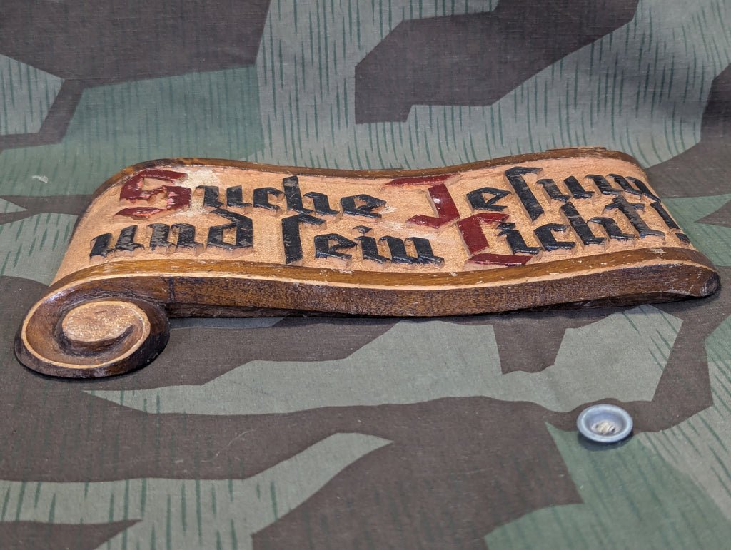 Suche Jesum und Sein Licht! Third Reich Wood Wall Decoration — image 4