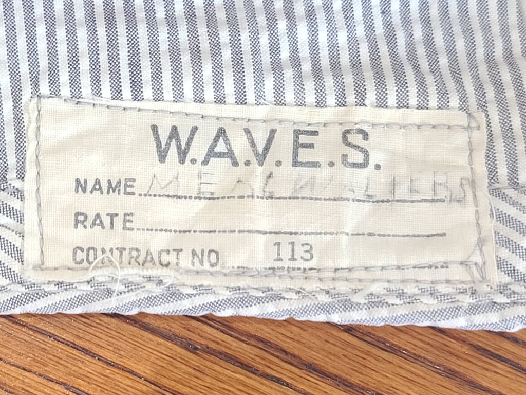 WAVES Seersucker Garrison Cap (Size 21 1/2) AS-IS — image 3