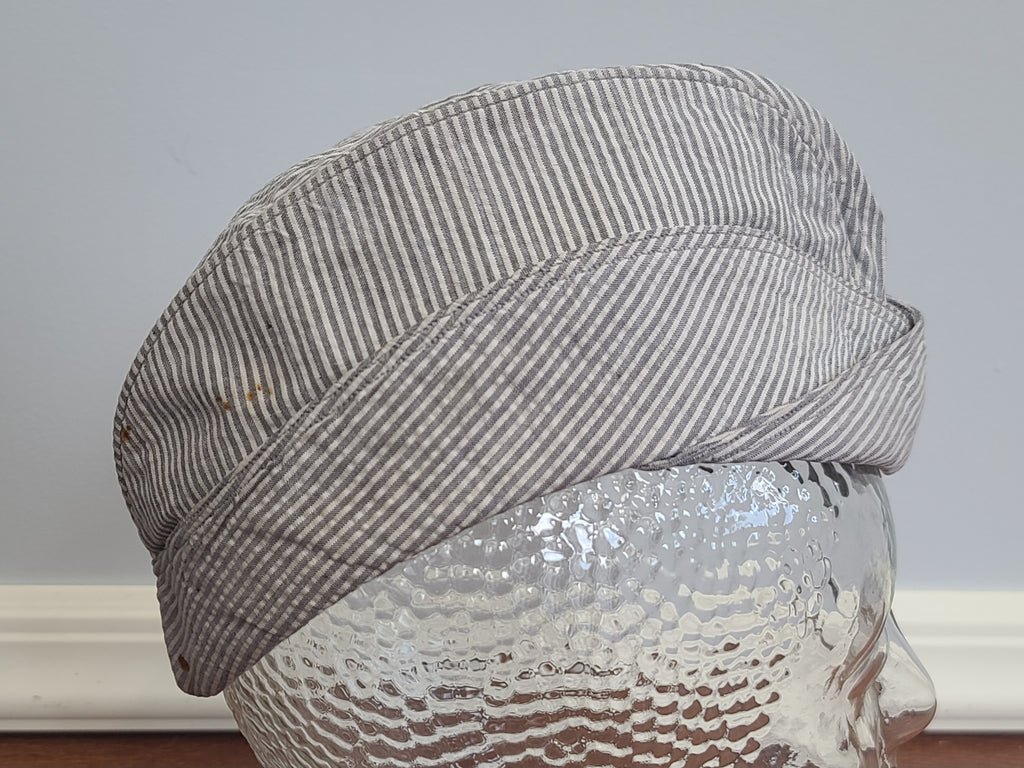 WAVES Seersucker Garrison Cap (Size 21 1/2) AS-IS — image 7