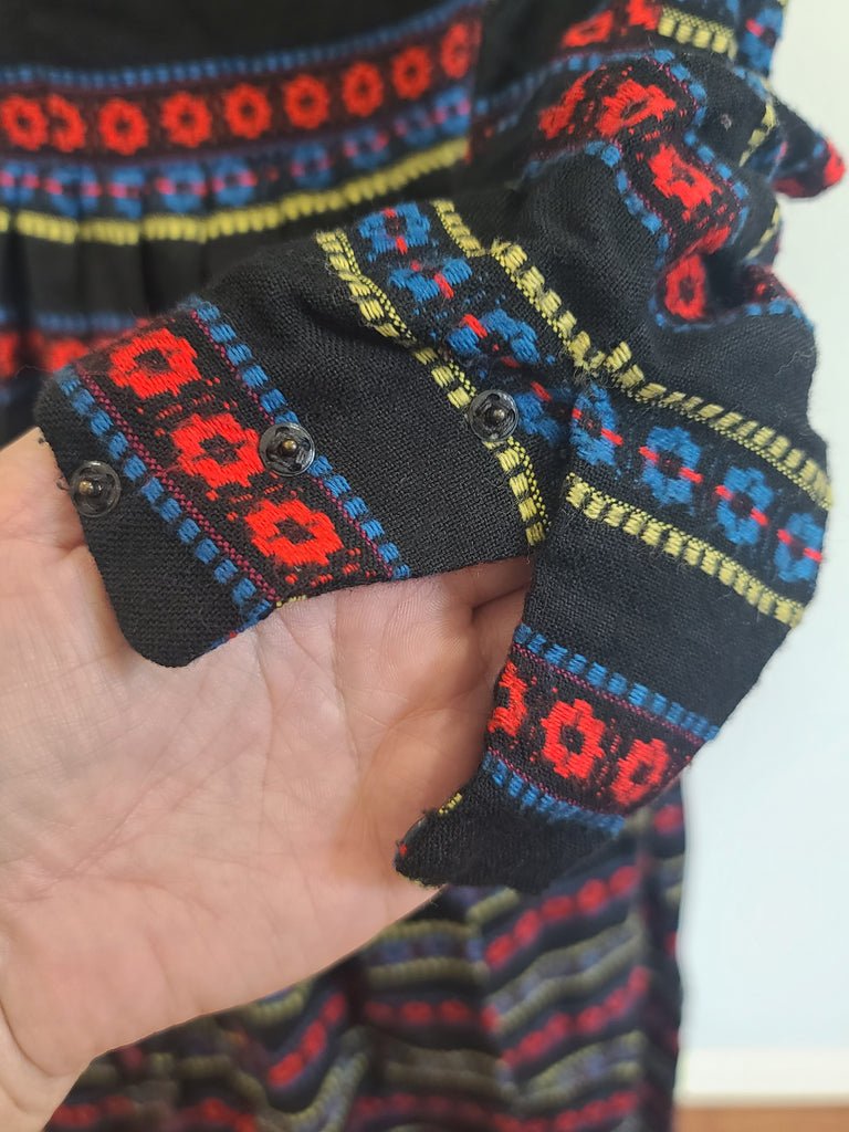 German Long Sleeve Stripe Print Dirndl Dress(B-36' W-30') — image 10