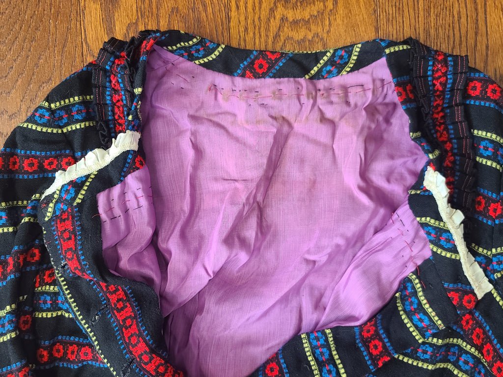 German Long Sleeve Stripe Print Dirndl Dress(B-36' W-30') — image 11