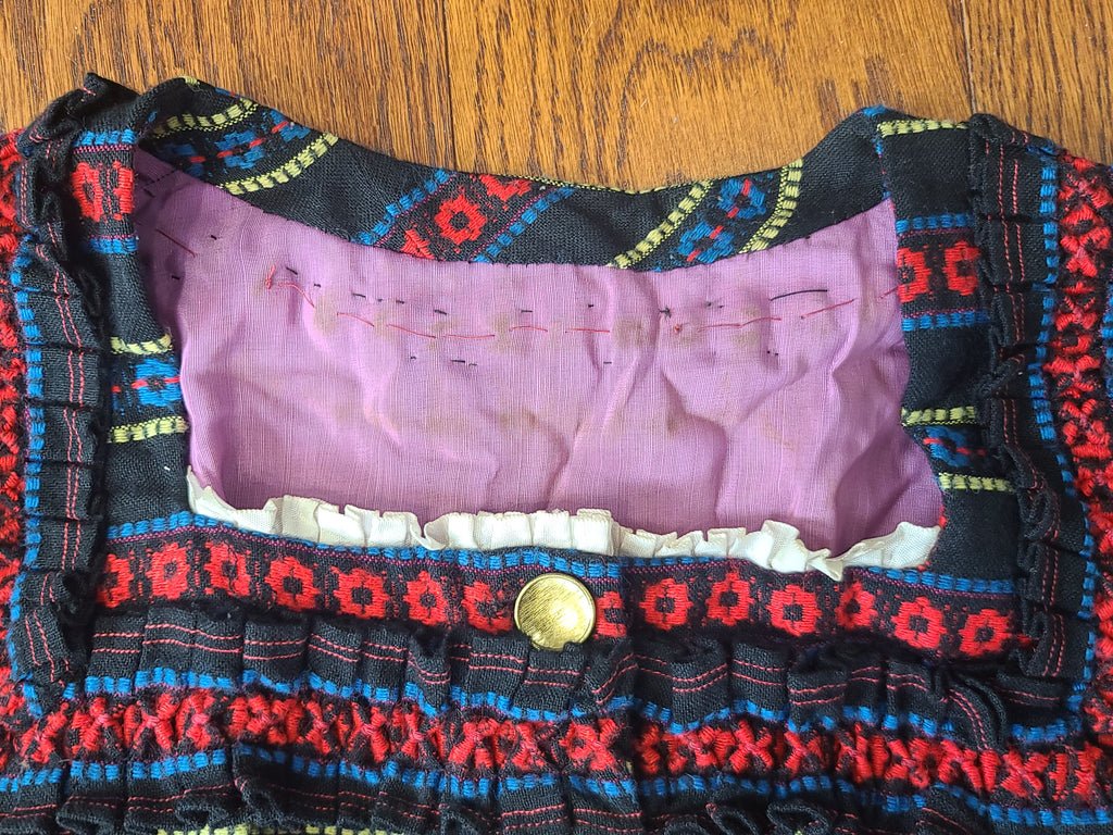 German Long Sleeve Stripe Print Dirndl Dress(B-36' W-30') — image 12